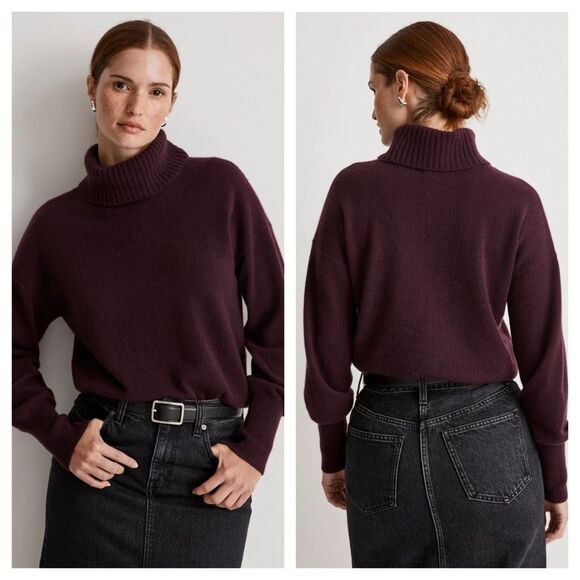 Madewell (Re)sponsible Cashmere‎ Turtleneck Sweater Size XS - Picture 1 of 9